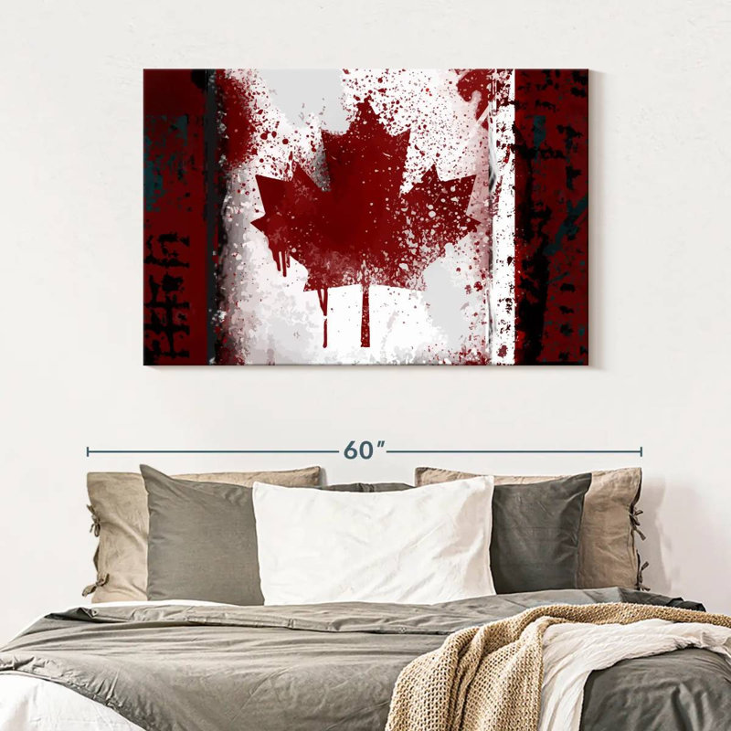 Borges Rustic Canada Flag, 32" H x 48" W