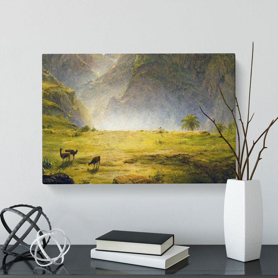 The Andes Of Ecuador by Frederic Edwin Church - Wrapped Canvas