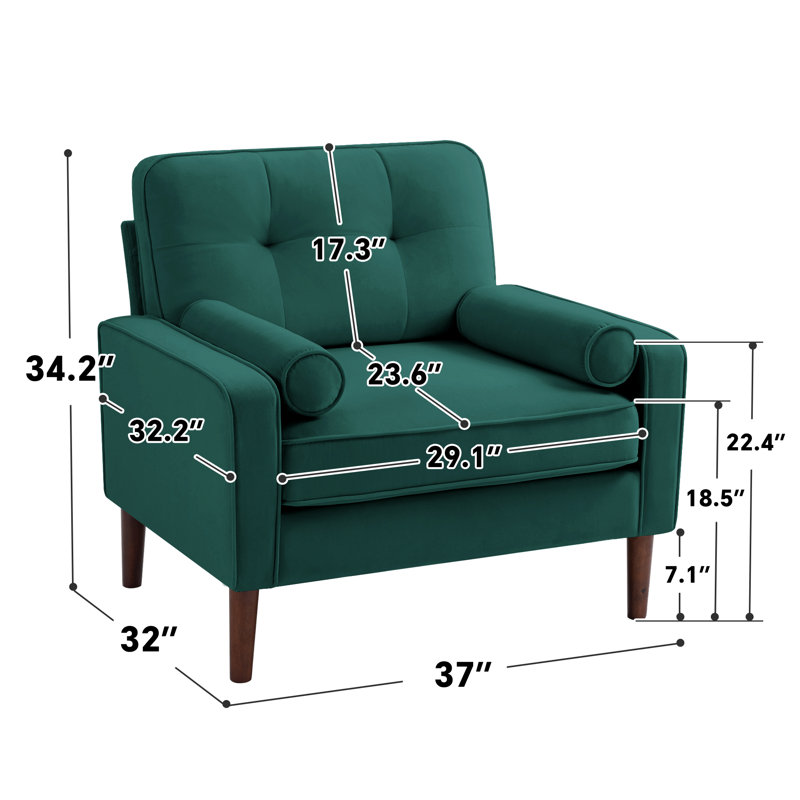 Ursas 32,28 po de large, Velours vert foncé