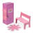 School Style Single Doll Locker Set with Bench, Rug and Accessories