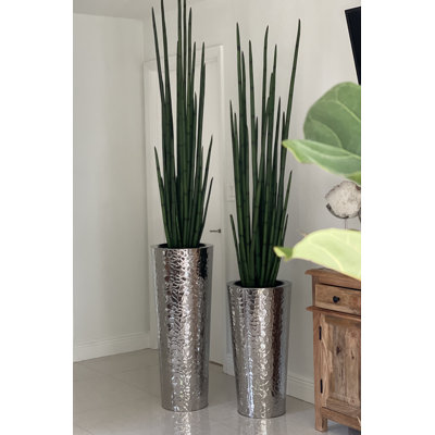92 po Faux plante à plante en métal