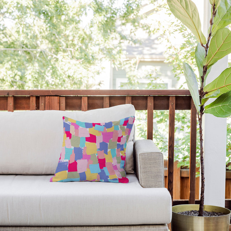  Polyester Indoor/Outdoor Throw Pillow, 16" x 16"