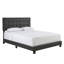 Base de lit plateforme tapissier en similicuir avec tête de lit réglable et système de soutien à lattes robustes Roma - aucun sommier requis-1345607097-1345607044