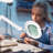 Brightech Lightview XL 2 In 1 Adjustable Magnifying Floor And Desk Lamp, White