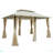Patio Gazebo, Outdoor Gazebo Canopy Shelter With Curtains, Vented Roof, All-Weather Steel Frame, For Garden, Lawn, Backyard And Deck
