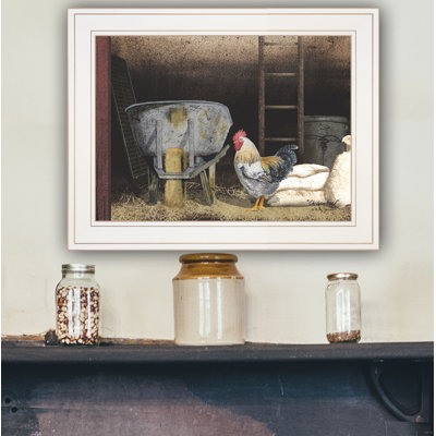 Poulet par Billy Jacobs - Reproduction d'art sur papier encadrée