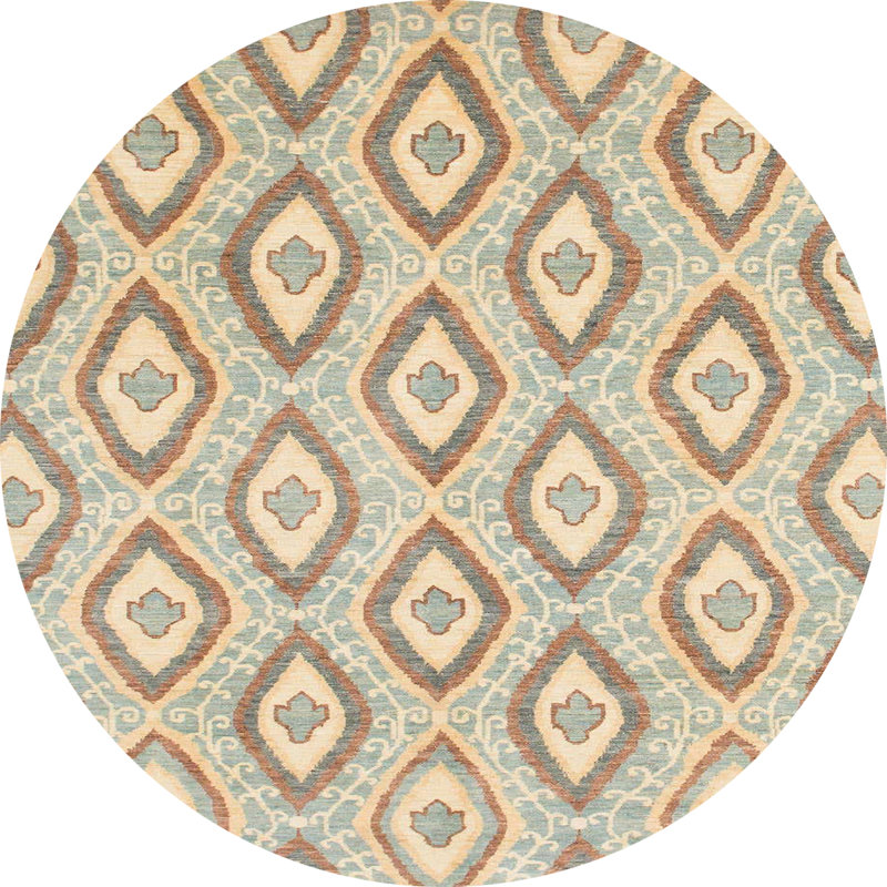 Abstract Indoor Rug, Round 6'