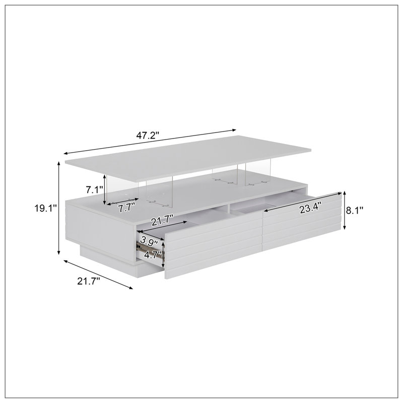 Table basse, Blanc