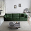 Canapé modulaire surdimensionné en L avec repose-pieds réversible en chenille verte Free Combination Comfy Upholstery-708030850
