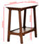 Table d'appoint avec rangement pour le salon de la chambre à coucher, extrémité rétro brun rougeâtre