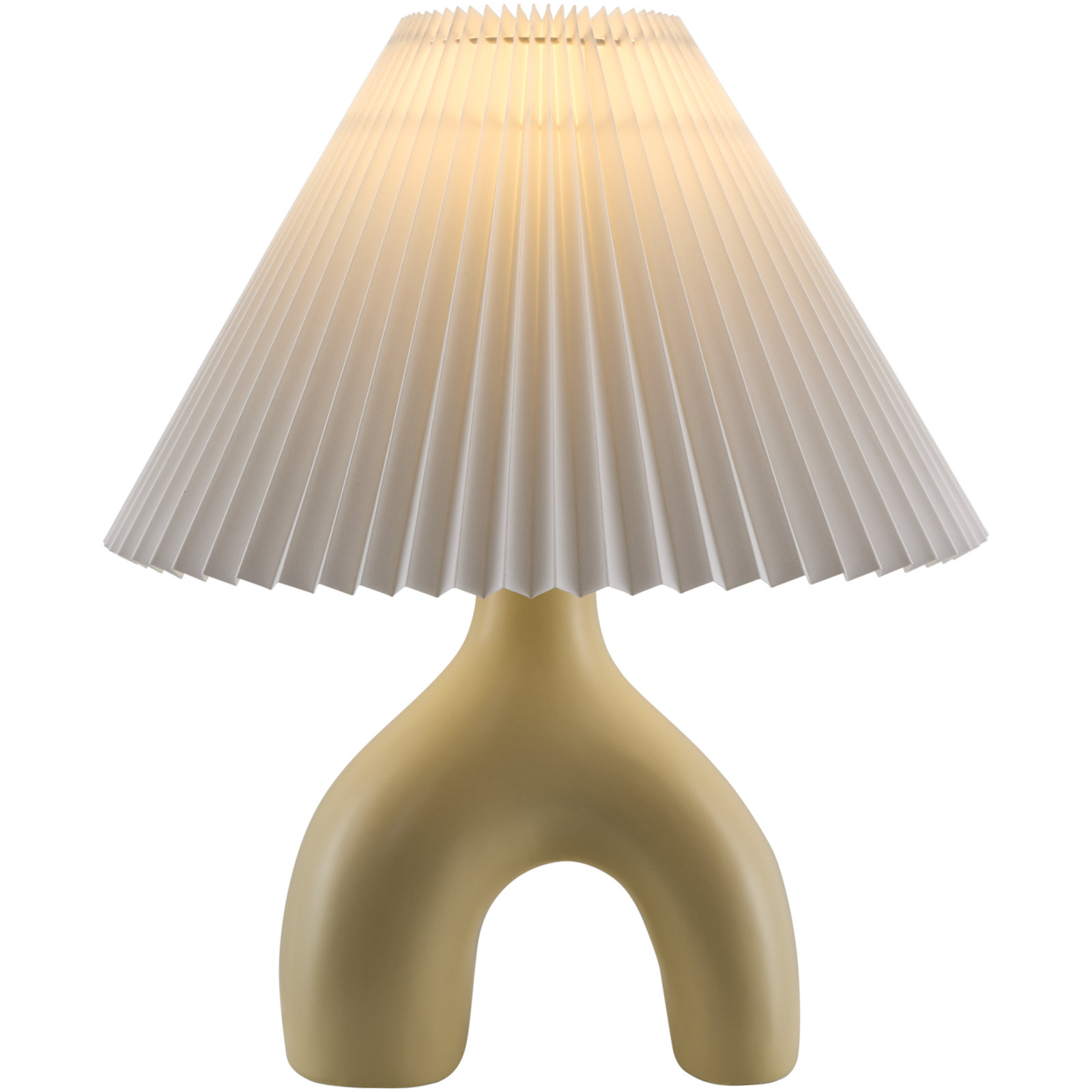Celes Table Lamp, White, Beige
