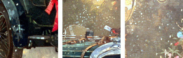 «Yoshida Christmas Bentley» par Peter Miller, reproduction d'art, H 12 po x l 18 po x P 1,5 po, Toile