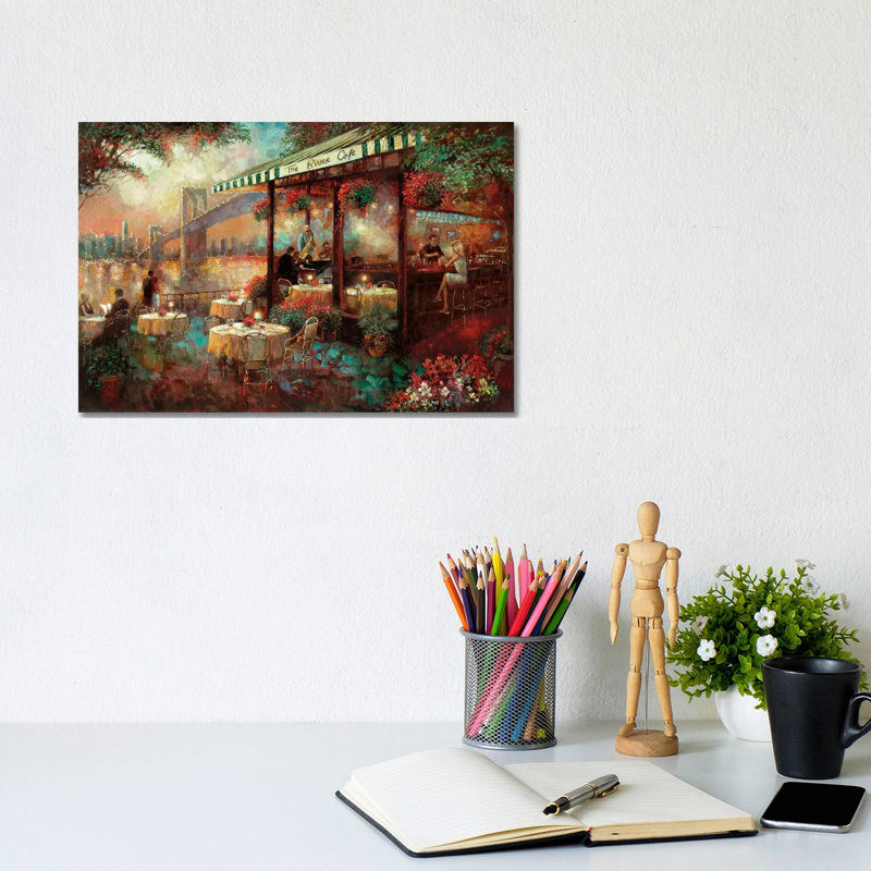 The River Café by Ruane Manning - Gallery-Wrapped Canvas Giclée on Canvas, Wrapped Canvas, 20.32 cm H x 30.48 cm W