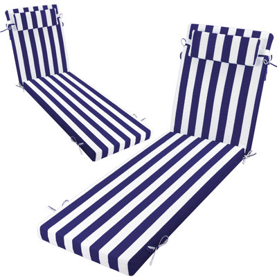 2ps 3-inch Thick Outdoor Lounge Chair Cushion-waterproof And Colorfast, Suitable For Most 72-inch Pool Balcony Chairs.