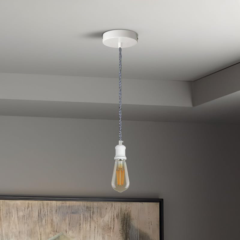 1 - Light Single Pendant, White