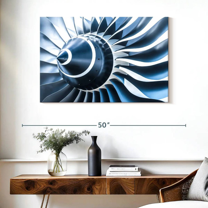 " Aircraft Engine ", 39" H x 26" W x 1.25" D