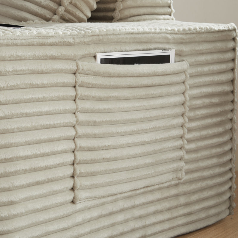 Causeuse avec coussin et coussin moelleux, Chameau