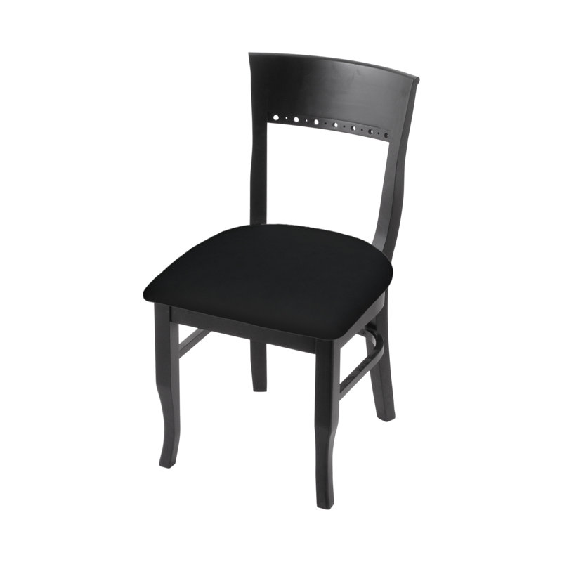 Chaise d'appoint rembourré, Noir, Vinyle noir