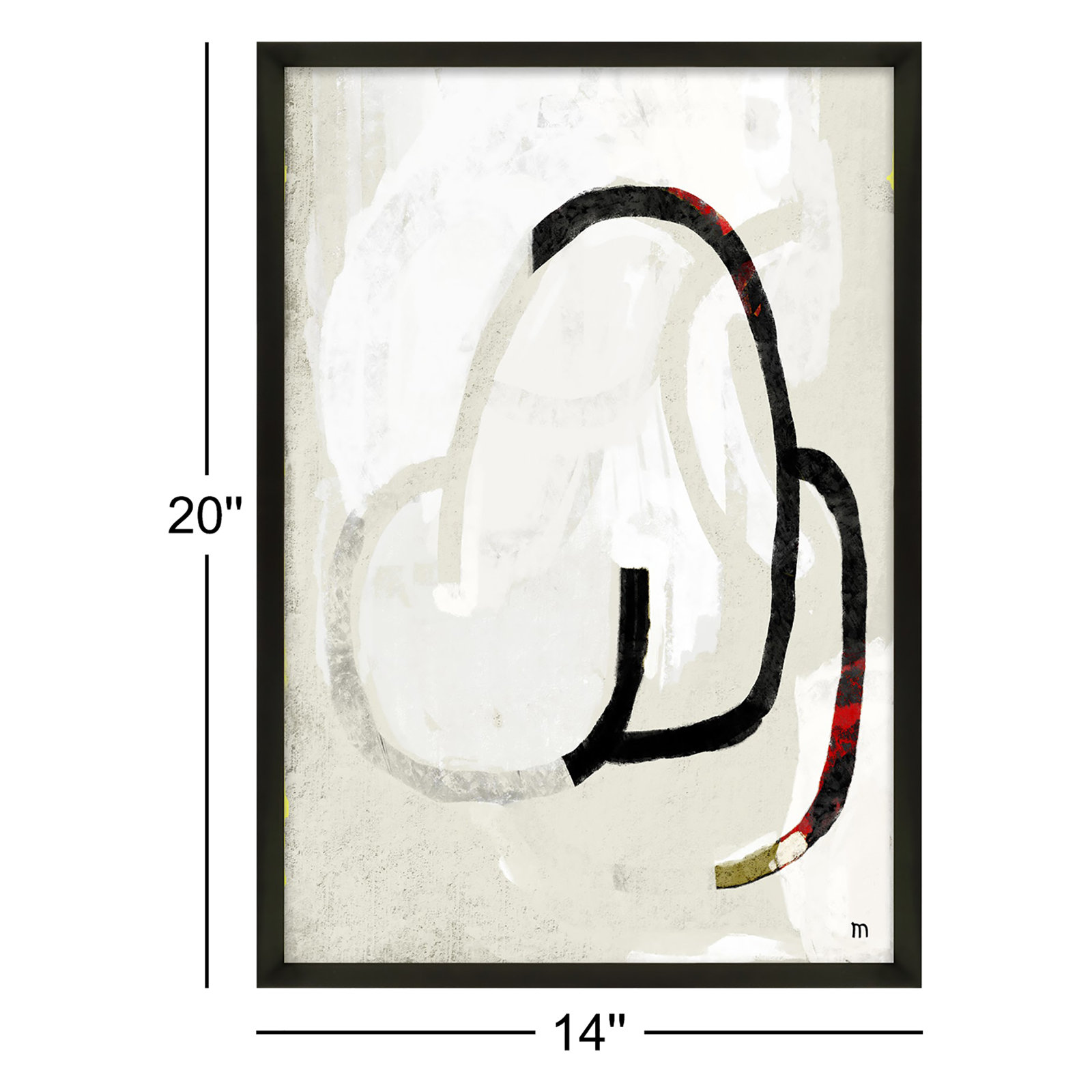 Unfinished by StudioM, Black, 20" H x 14" W x 1.25" D