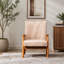 Fauteuil de style moderne Mid-Century de 25 po de largeur, chameau clair-204854735