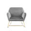 Chaise décorative moderne en velours gris, largeur 29,5 po, base en métal, chaise décorative avec pieds, largeur