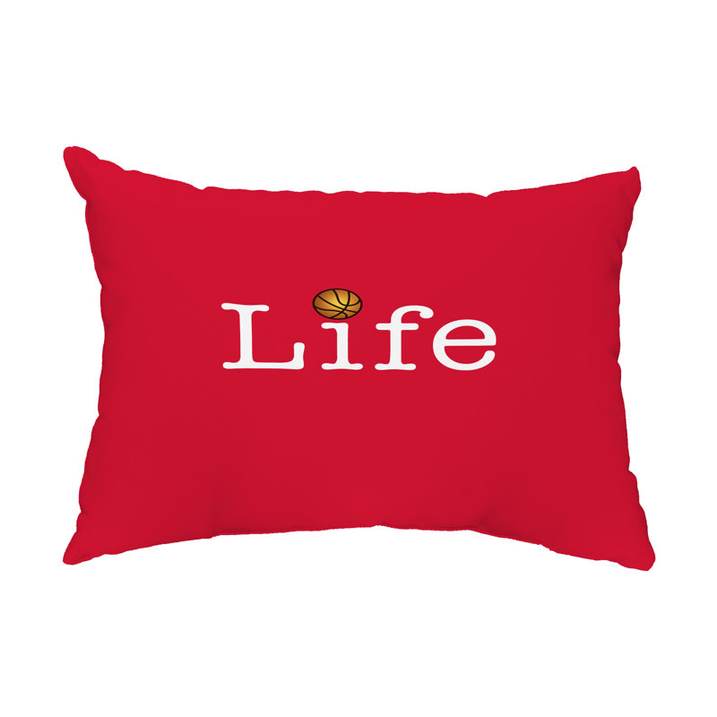 Housse et insert de coussin rectangulaire d'extérieur Life + Ball, Rouge