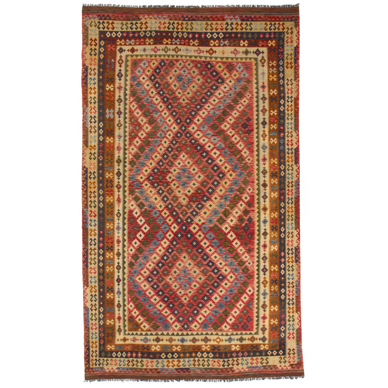 Geometric Wool Hand Woven 295cm X 505cm Area Rug