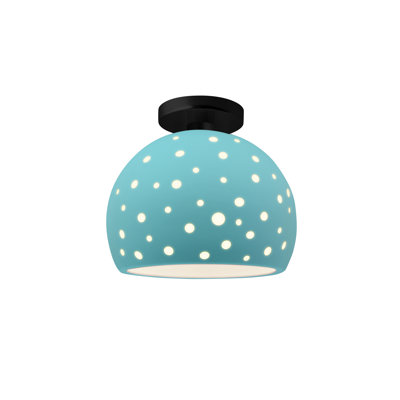 Globe perforé semi-encastré - Piscine réfléchissante - Noir mat - l 10 po x H 9 po - DEL dédiée