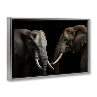 Cadre flottant Pachyderm Elephant pair, design par Decent Exposures