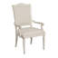 Chaise avec accoudoirs rembourrée Daniella - crème