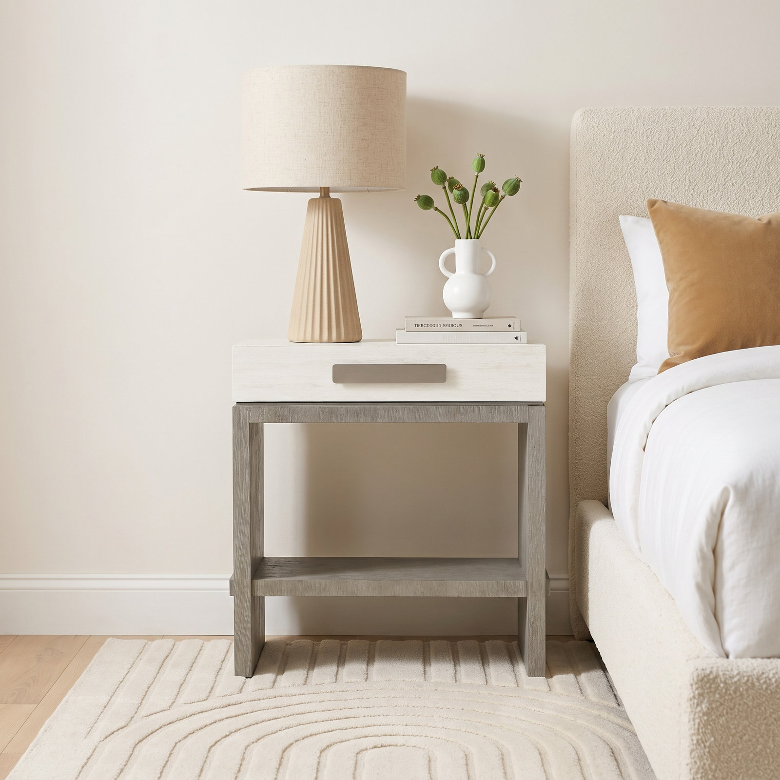 Foundations 1 - Drawer Nightstand, Light Shale