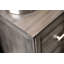 Commode de style transitionnel 1 pièce à queue d'aronde anglaise à 5 tiroirs avec roulement à billes et tiroir gris
