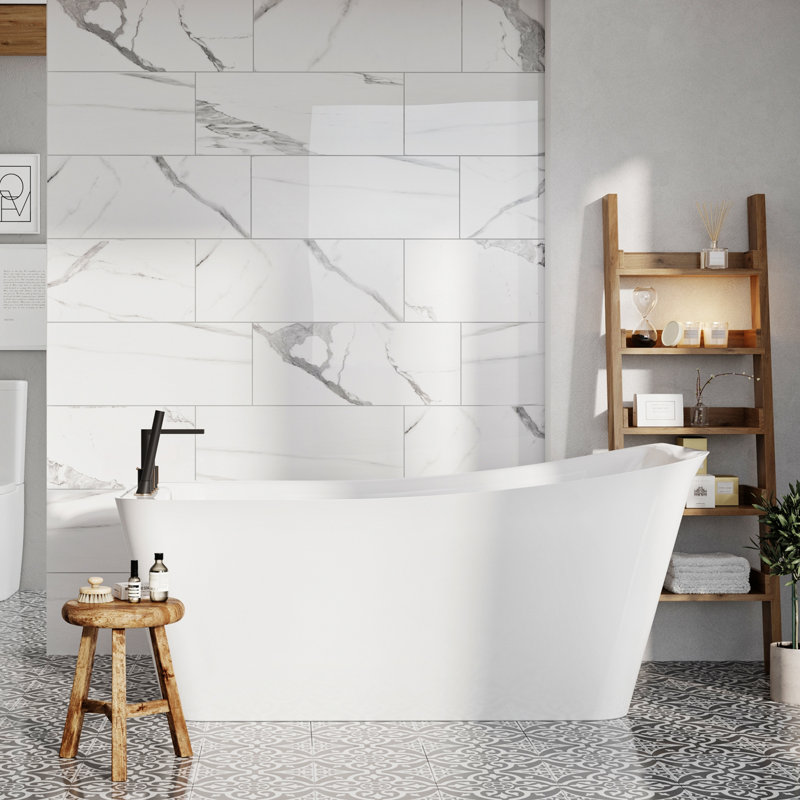 1600mm x 800mm Freestanding Soaking Acrylic Bathtub