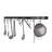 Handcrafted Wall Rack Utensil Bar with 12 Hooks-214849-70968019
