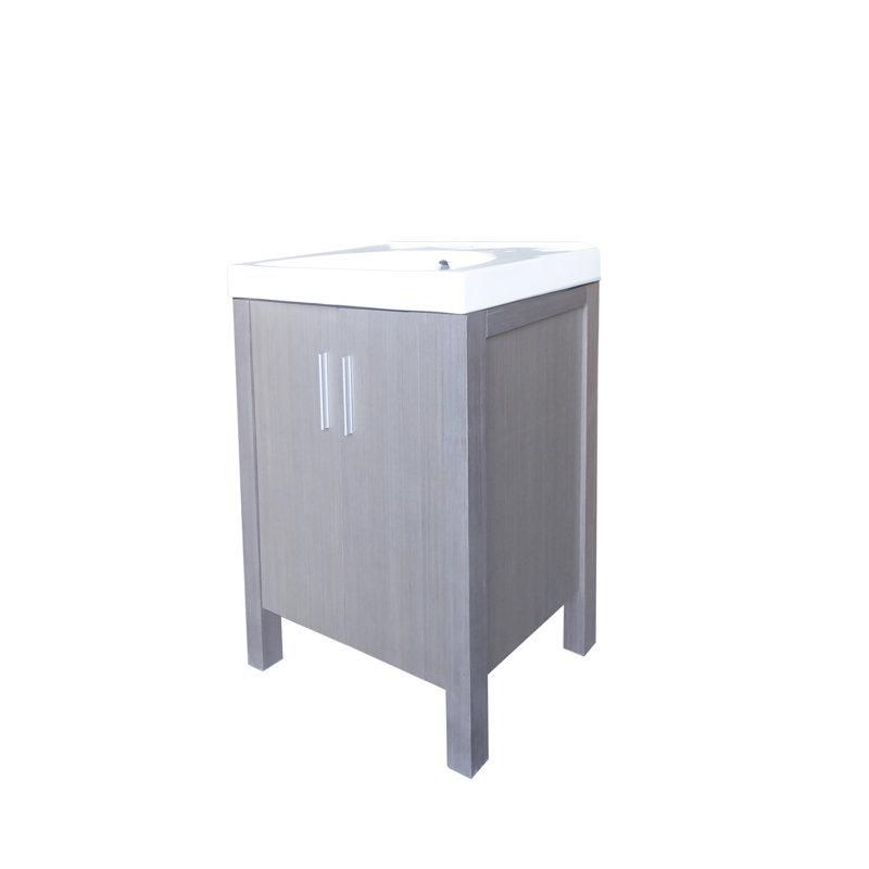 24'' Single Bathroom Vanity with Ceramic Top