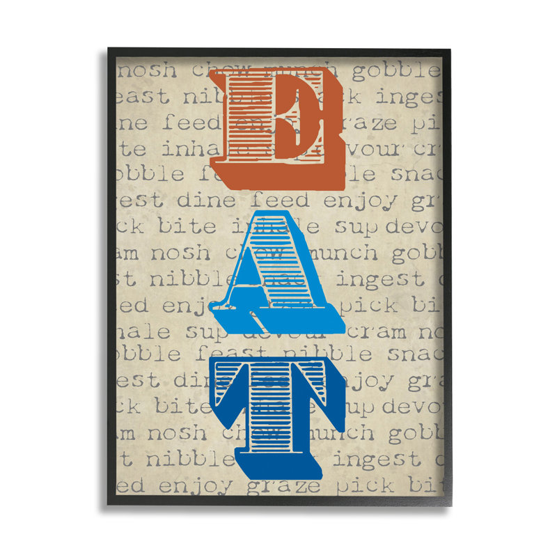 Eat Vintage, Giclée encadrée noir minuit, H 11 po x l 14 po x P 1,5 po