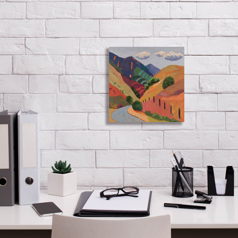  «Wanaka Valley» par Jenny Wantuch, art mural sur toile, 12 po x 12 po, H 12 po x l 12 po
