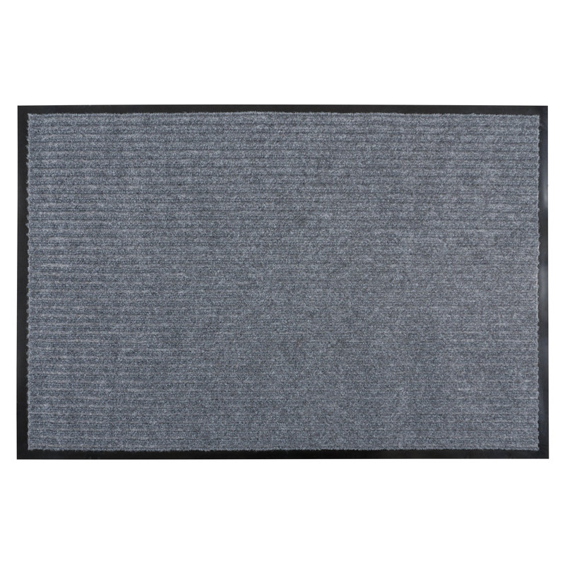 Tapis d'entrée antidérapant Meltham, Gris, Rectangle 2 pi x 3 pi