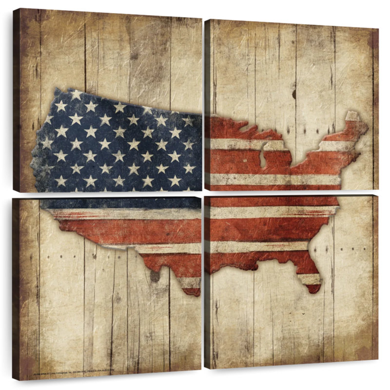 Carte des États-Unis en bois Aliaz