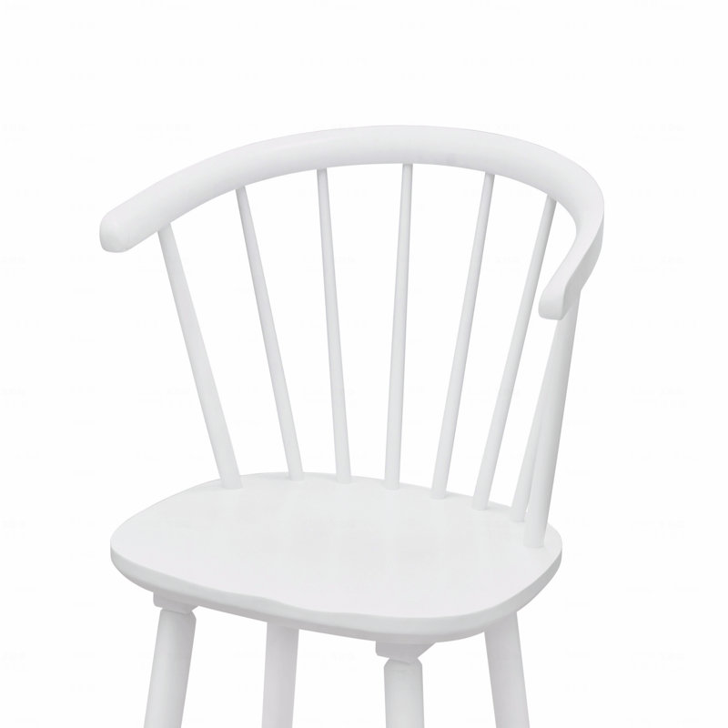 Ensemble de 2 tabourets de salle à manger à hauteur de comptoir avec dossier à broche contemporain, Blanc