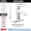 Robinet pour salle de bain à poignée simple avec drain Delta Velum-93657128
