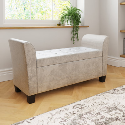 Kristian Velvet Upholstered Storage Bench