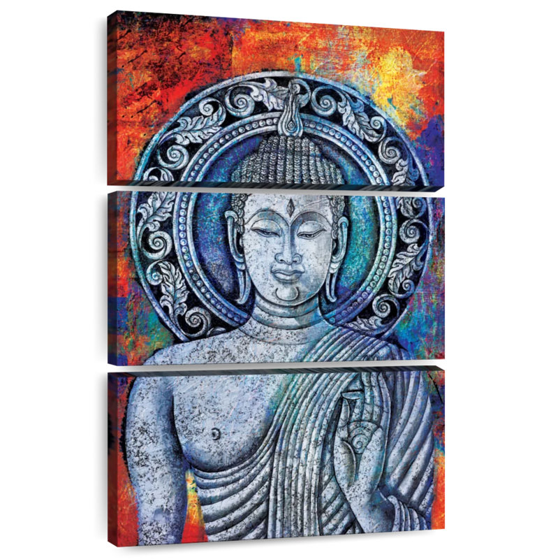 Portrait de Bouddha Leisha, H 50 po x l 32 po