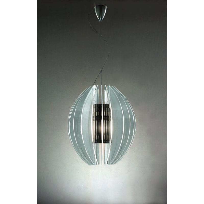 Mercer 1 - Light Brushed Nickel Pendant, Transparent