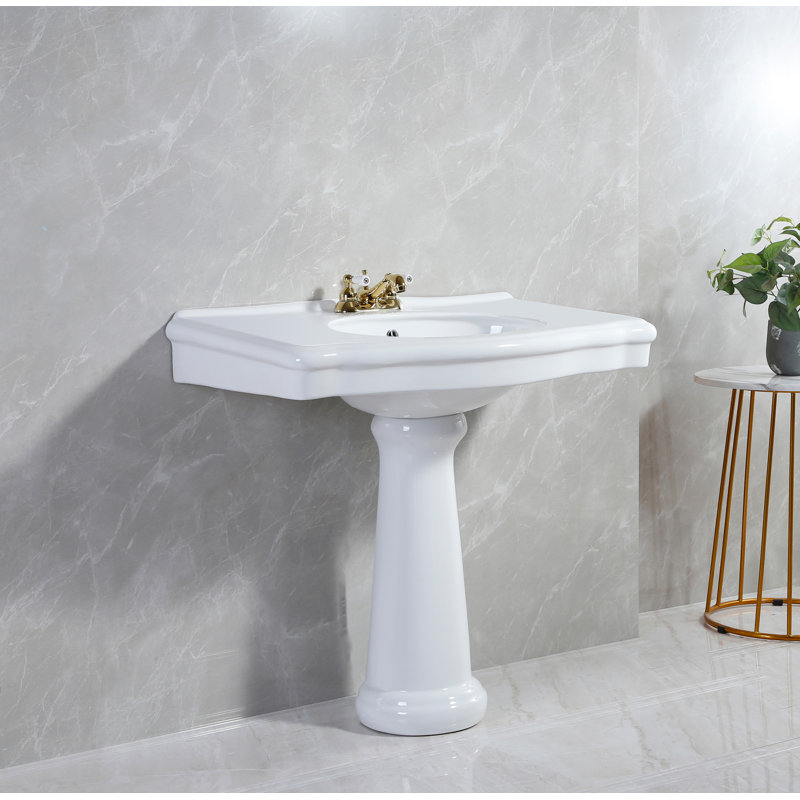 Lavabo de salle de bain 32,88 po, Centres de 4 po