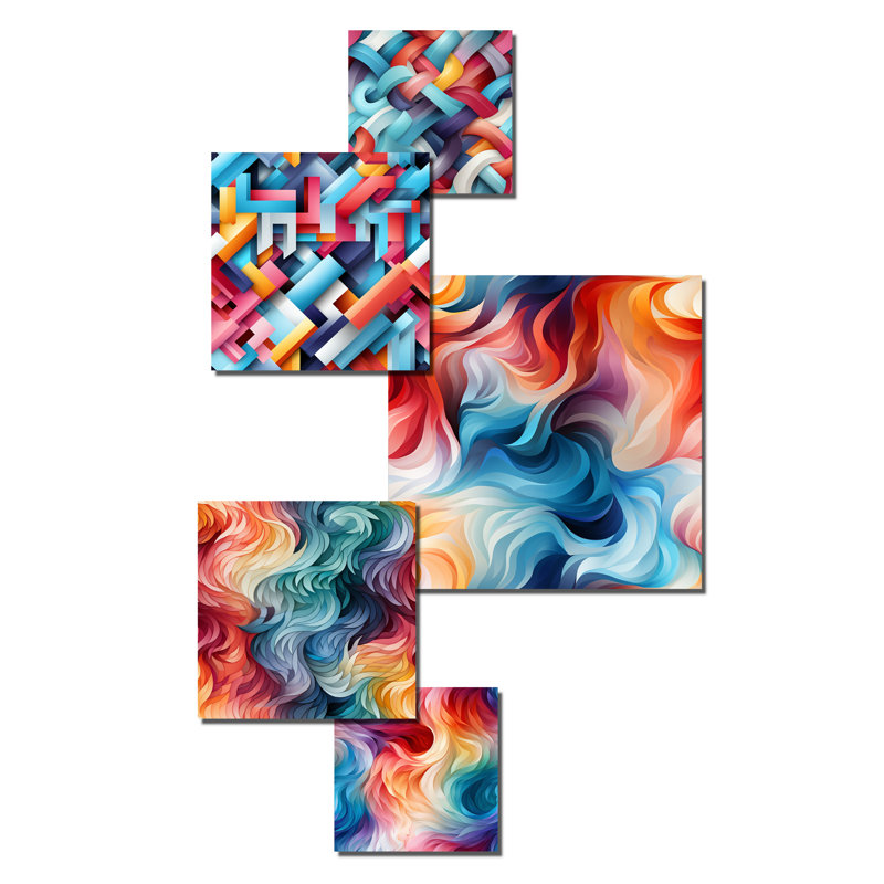 Cortavius - ensemble d'art mural géométrique de 5