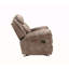 Causeuse inclinable en velours chocolat à deux tons Zubaida avec port USB et console-1167530037
