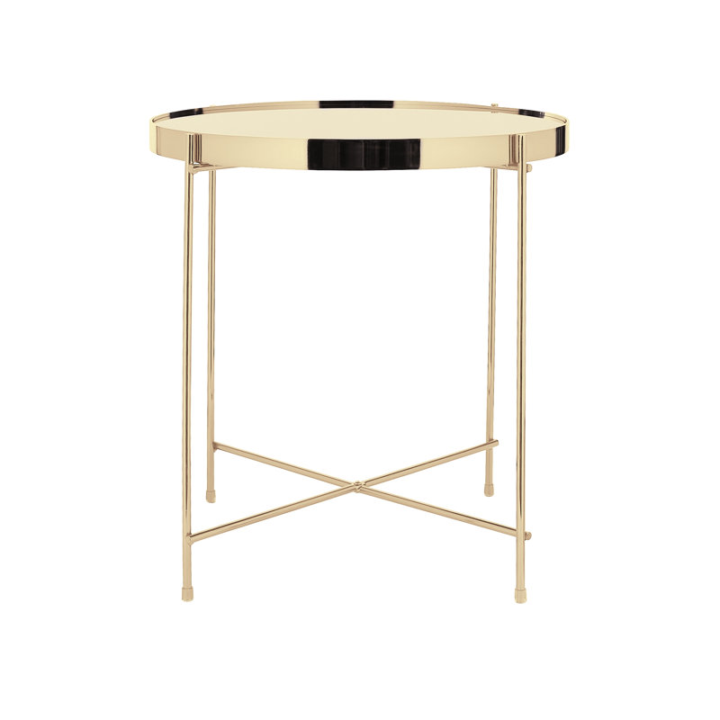 Yasmina Tray Top End Table, Gold