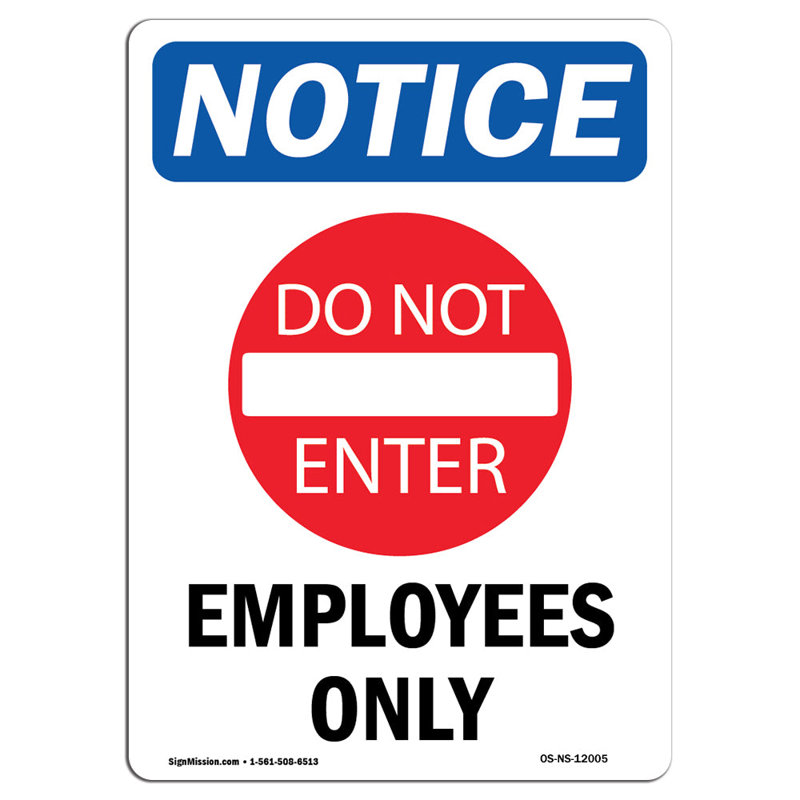 Employees Only Sign