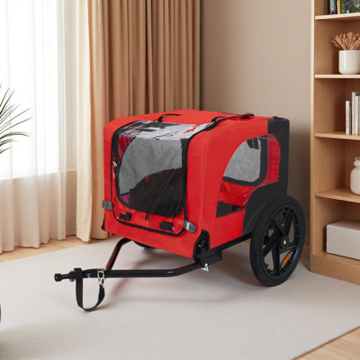 Pet Bike Trailer Dog Cart For Bicycle,Suitable For Small And Medium Pets, Easy Folding Cart Frame